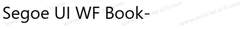 Segoe UI WF Book字体转换